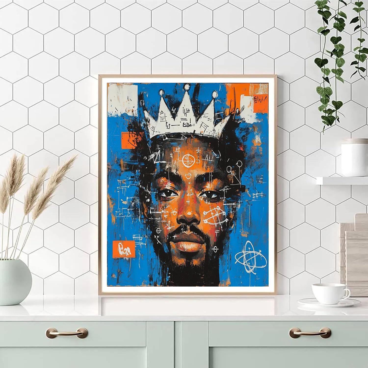 Jean Michel Basquiat Inspired Crowned Scientist Painting by numbers kit
