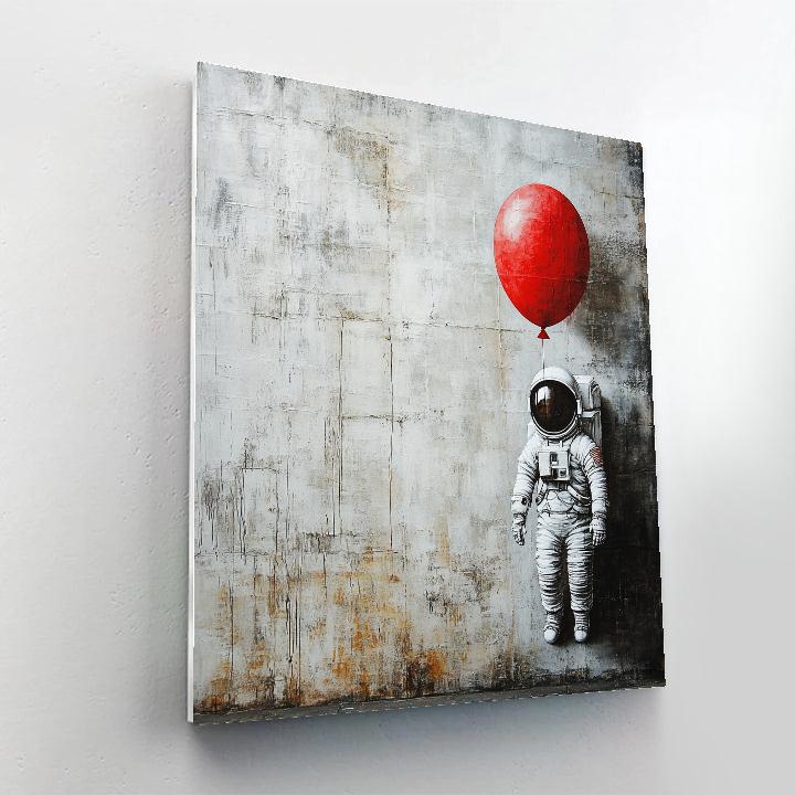 Banksy Inspired Astronaut With Balloon Numbered painting kits