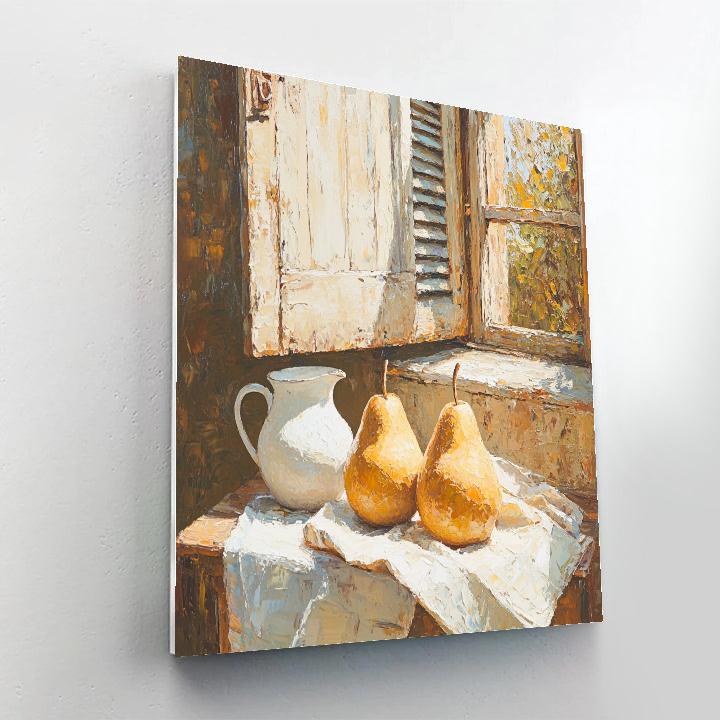 Paul Cezanne Inspired Pears And Pitcher Paint by numbers art