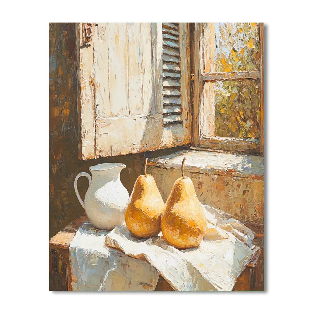 Paul Cezanne Inspired Pears And Pitcher Paint by numbers art