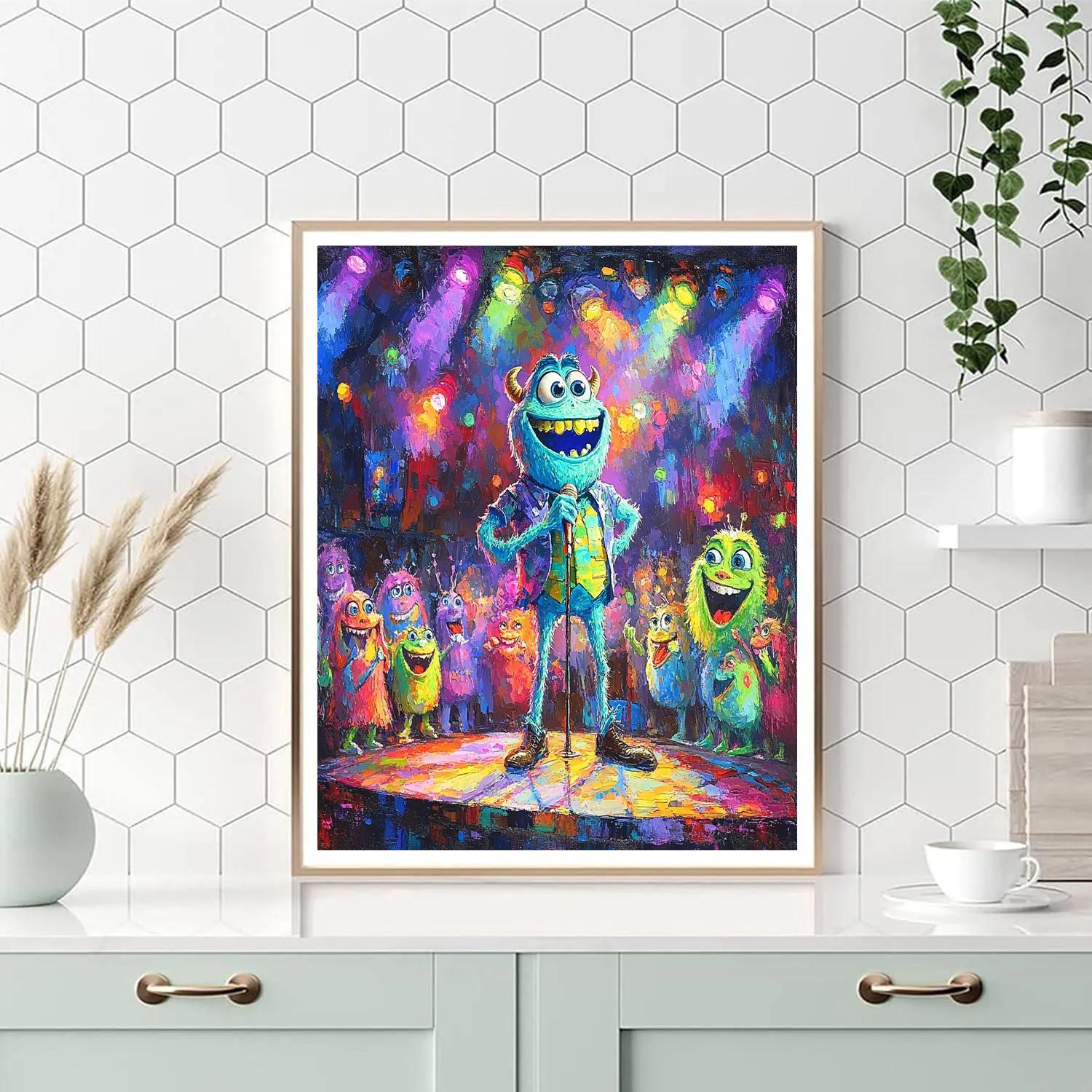 Mike Wazowski’s Comedy Night - Disney Inspired Paint by numbers art