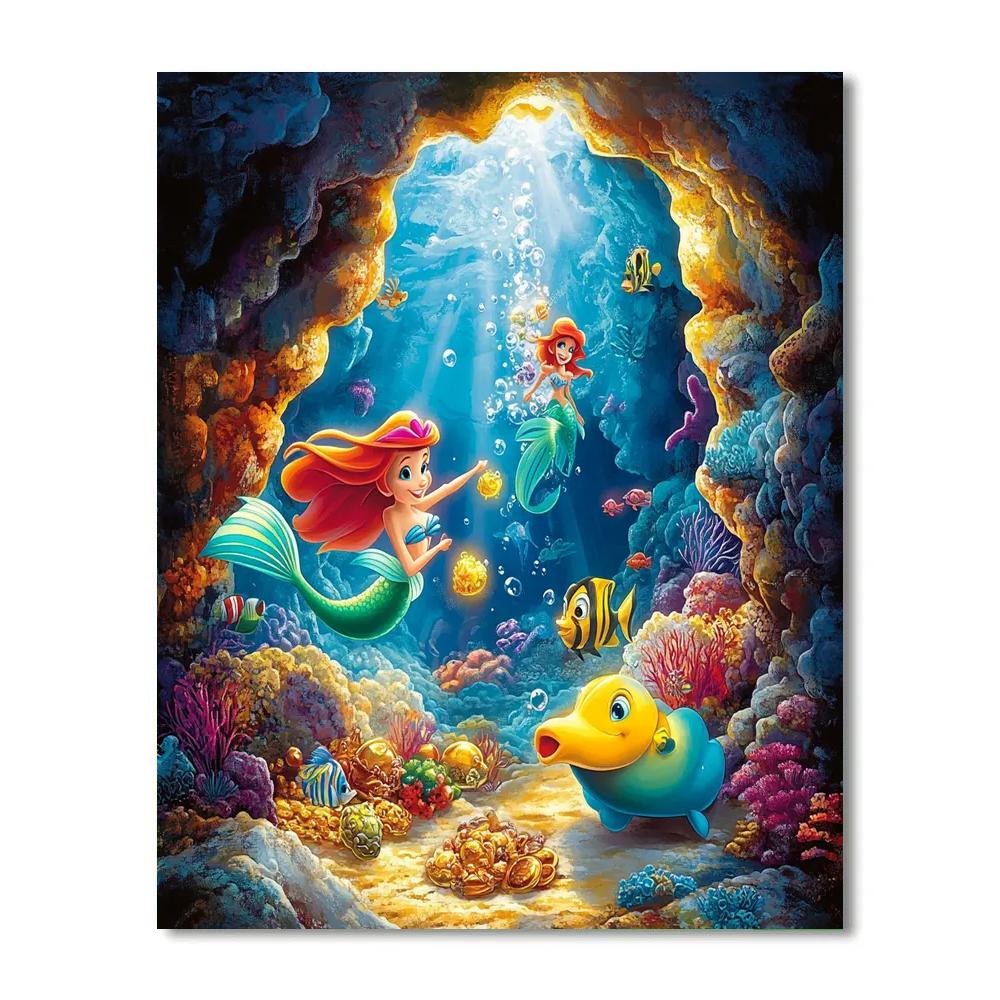 Ariel And Friends’ Underwater Adventure - Disney Inspired Painting by numbers kit