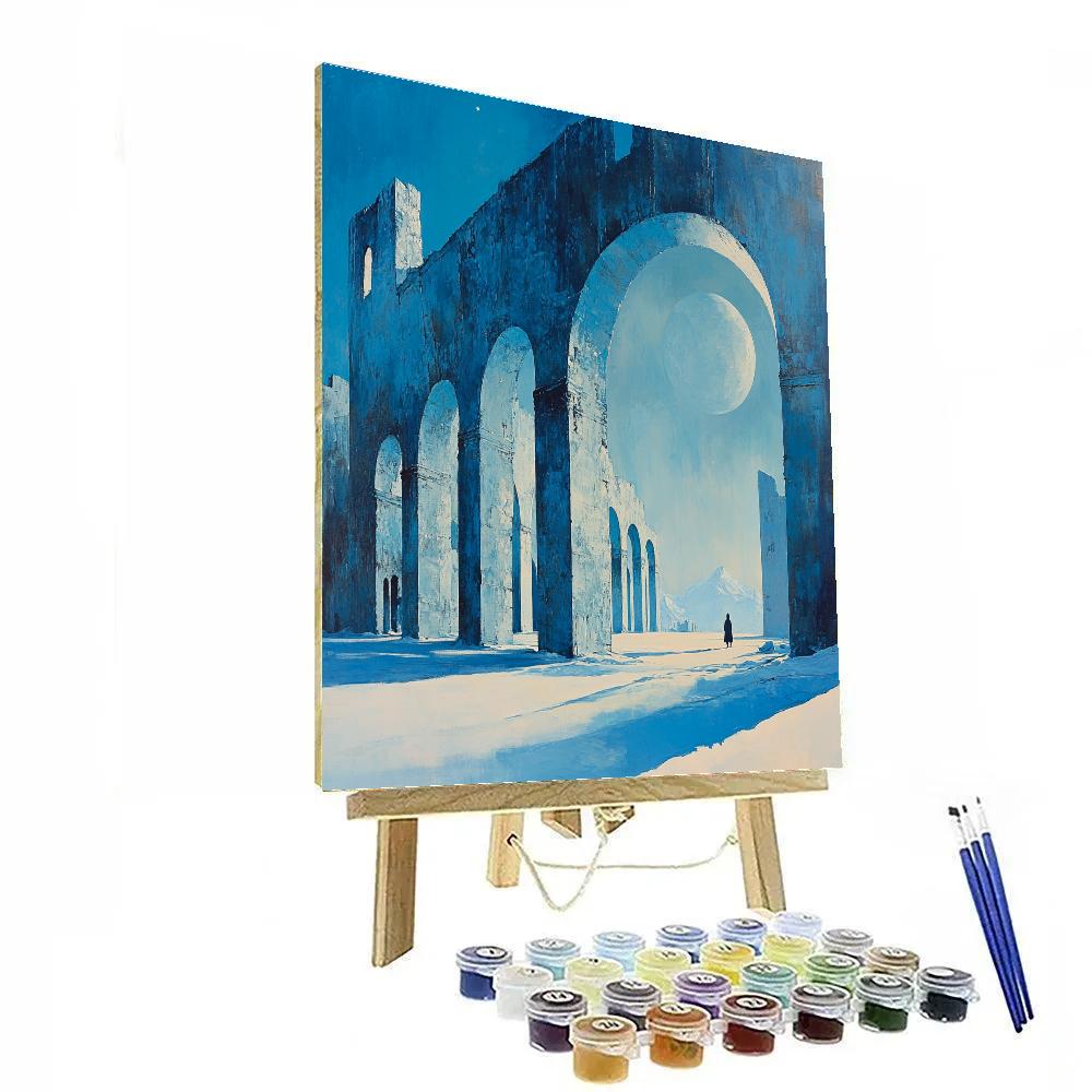 Caspar David Friedrich Inspired Winter Cathedral Painting by numbers kit