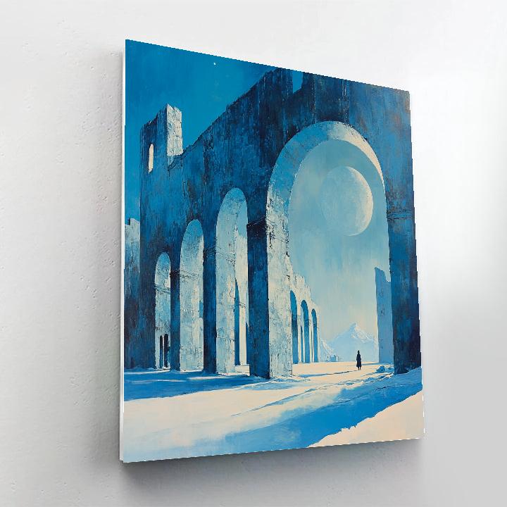 Caspar David Friedrich Inspired Winter Cathedral Painting by numbers kit