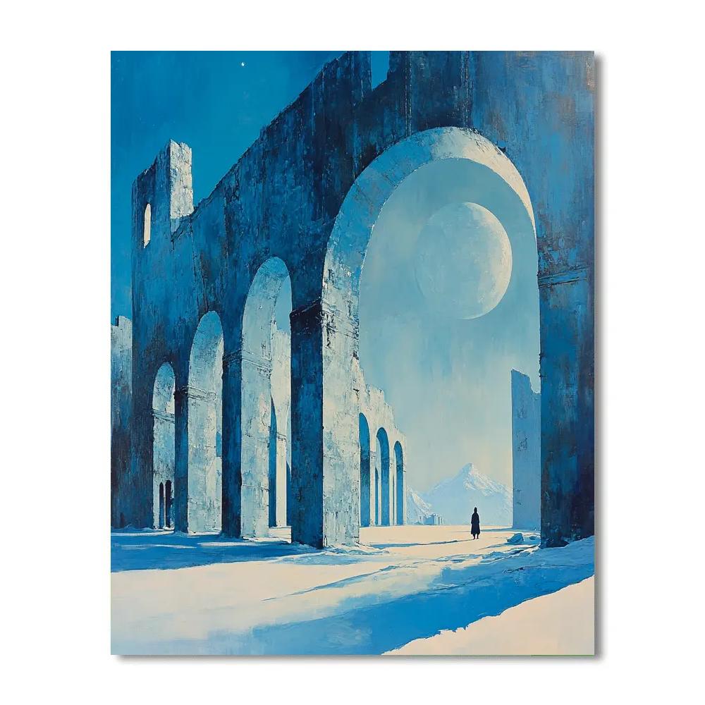 Caspar David Friedrich Inspired Winter Cathedral Painting by numbers kit