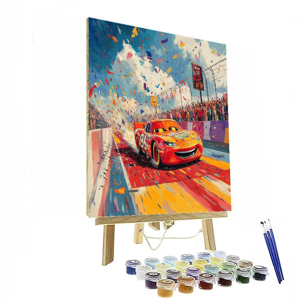 Lightning McQueen’s Victory Lap - Disney Inspired painting number kit