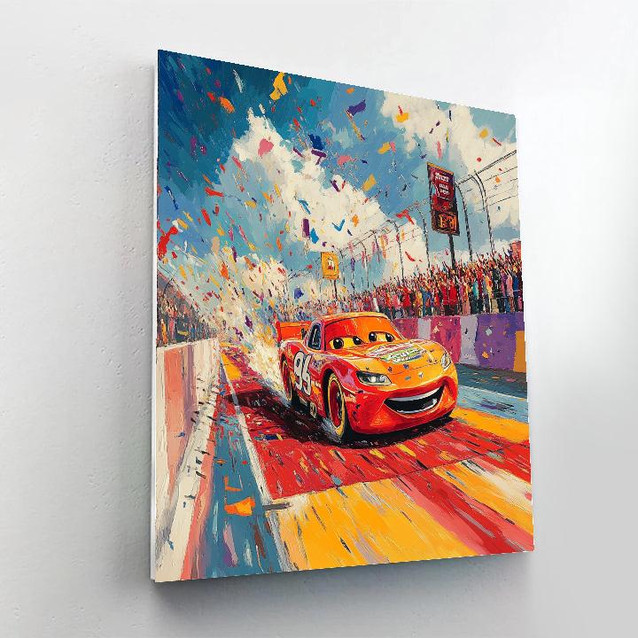 Lightning McQueen’s Victory Lap - Disney Inspired painting number kit