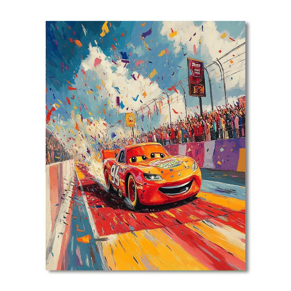 Lightning McQueen’s Victory Lap - Disney Inspired painting number kit
