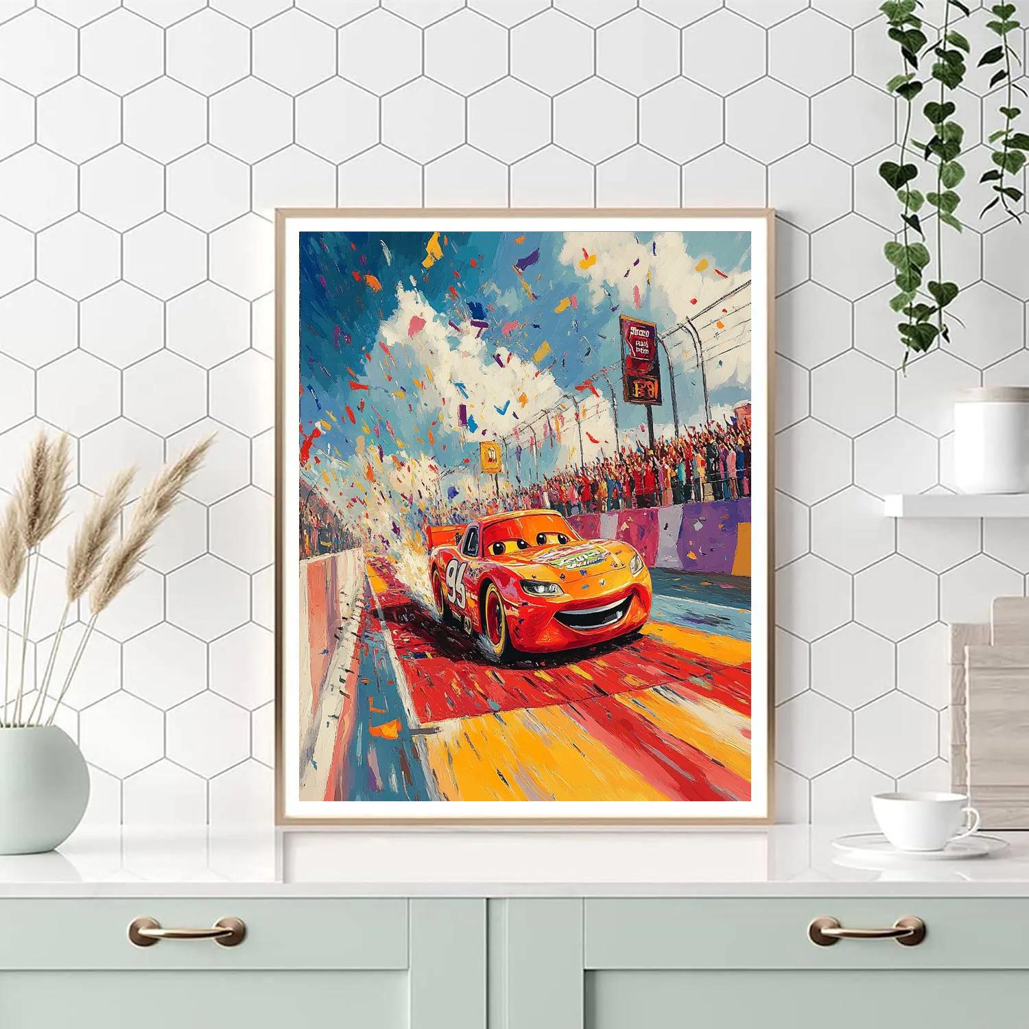 Lightning McQueen’s Victory Lap - Disney Inspired painting number kit