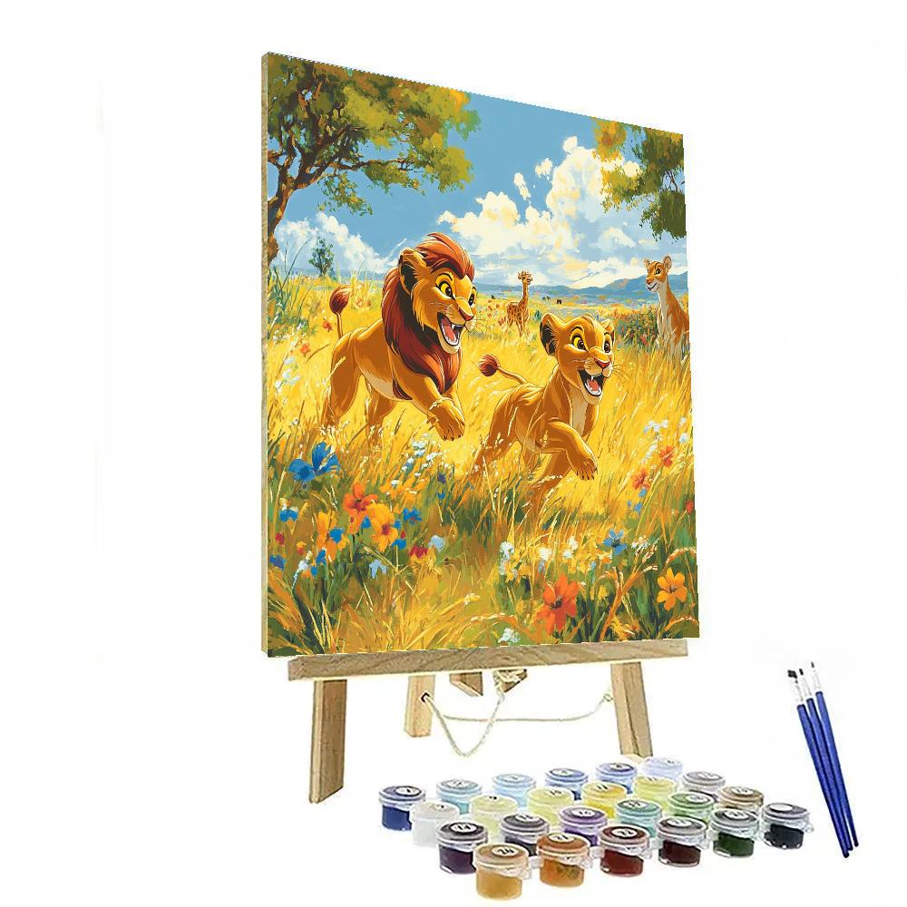 Simba And Nala’s Sunny Day - Disney Inspired paint by numbers