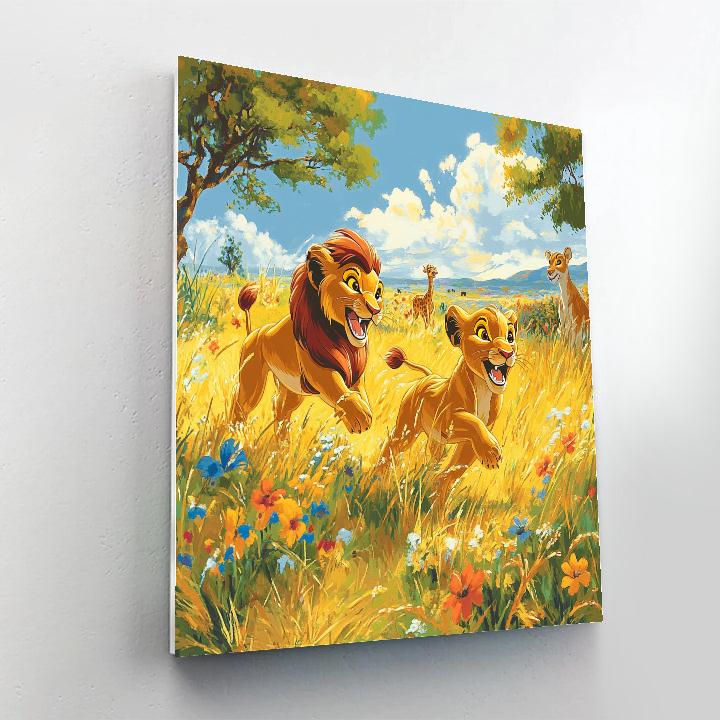 Simba And Nala’s Sunny Day - Disney Inspired paint by numbers