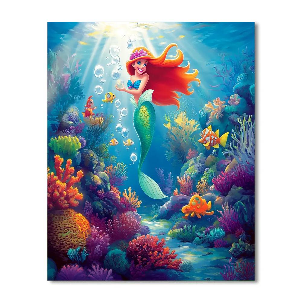 Ariel’s Musical Sea Party - Disney Inspired paint by numbers