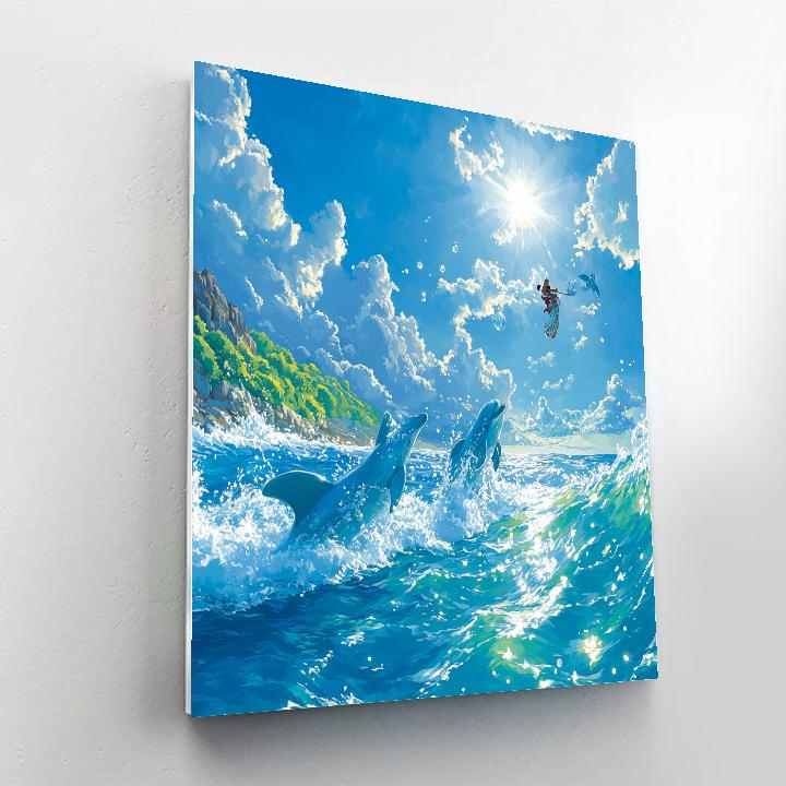 Moana And Hei Hei’s Ocean Journey - Disney Inspired Number painting