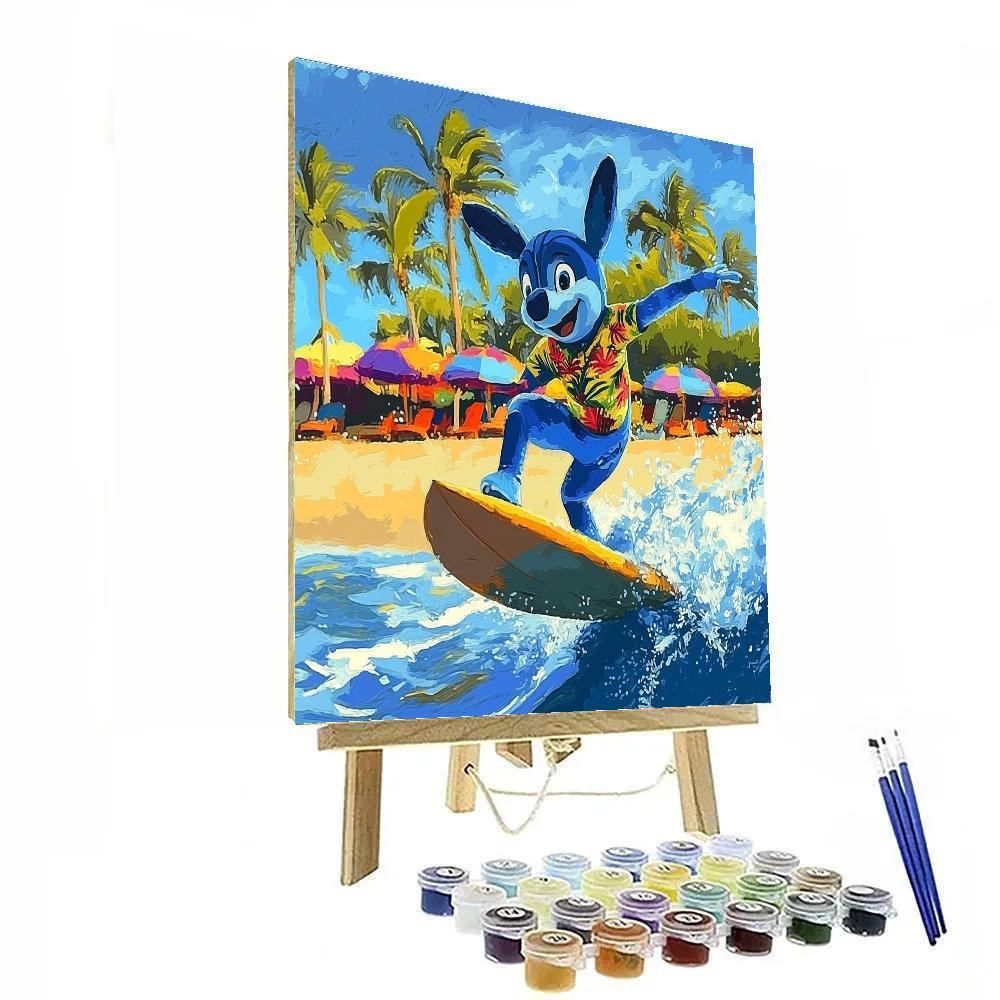 Stitch’s Surfing Day - Disney Inspired DIY paint by numbers
