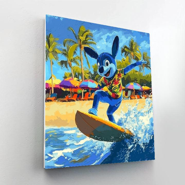 Stitch’s Surfing Day - Disney Inspired DIY paint by numbers