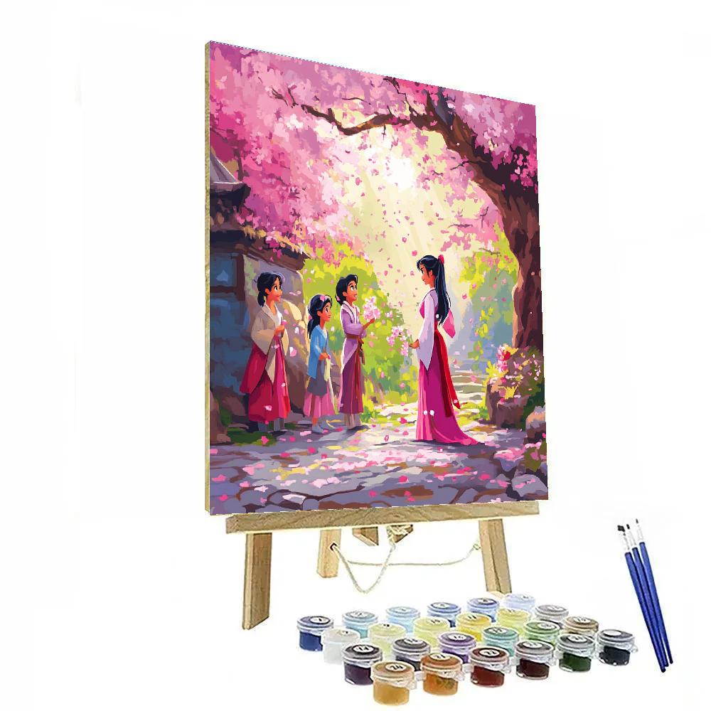 Mulan’s Blossoming Friendship - Disney Inspired painting number kit