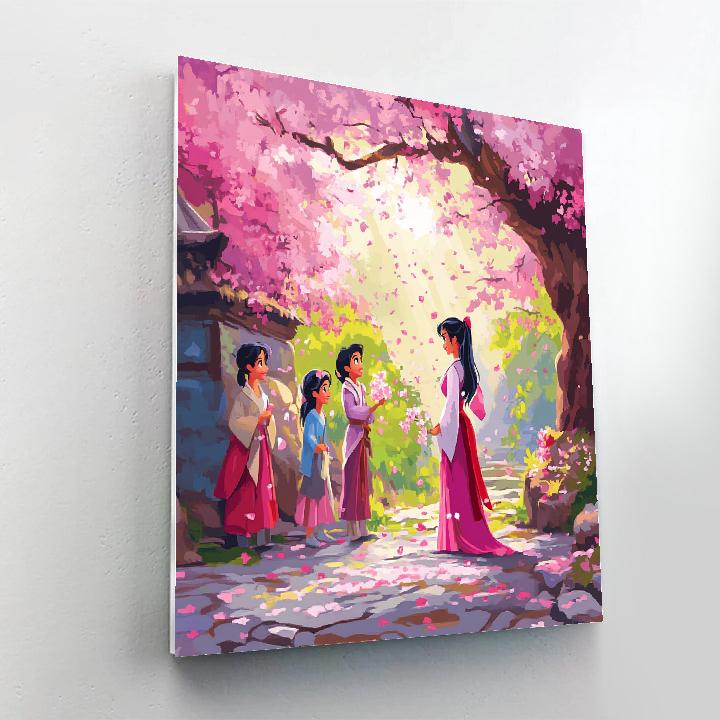 Mulan’s Blossoming Friendship - Disney Inspired painting number kit