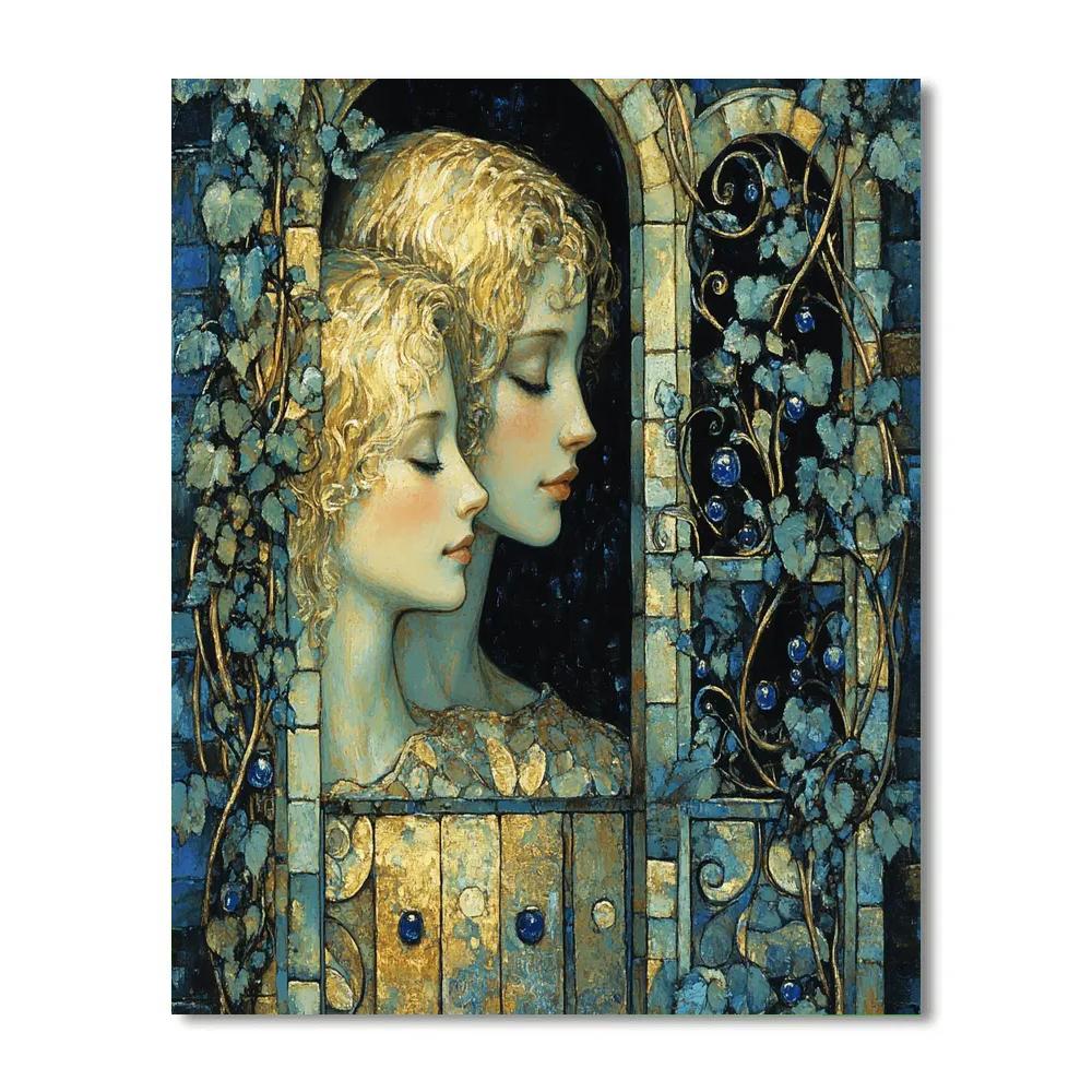 Edward Burne Jones Inspired Enchanted Forest Gate Paint by numbers kits