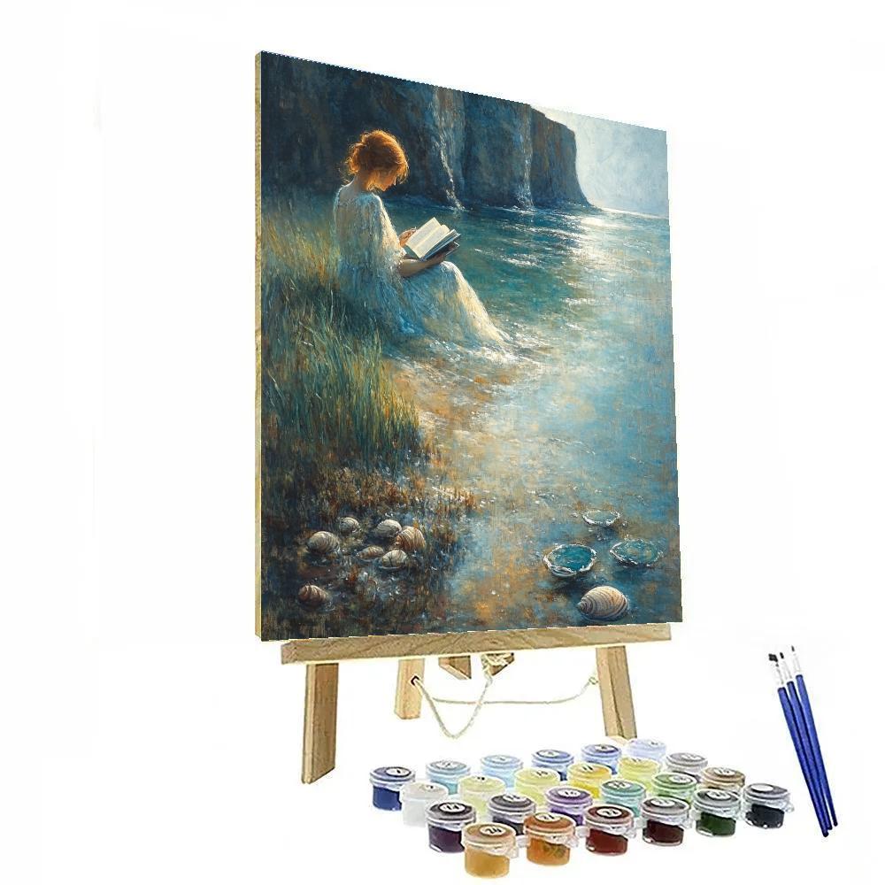 John William Waterhouse Inspired Shoreline Reader painting number kit