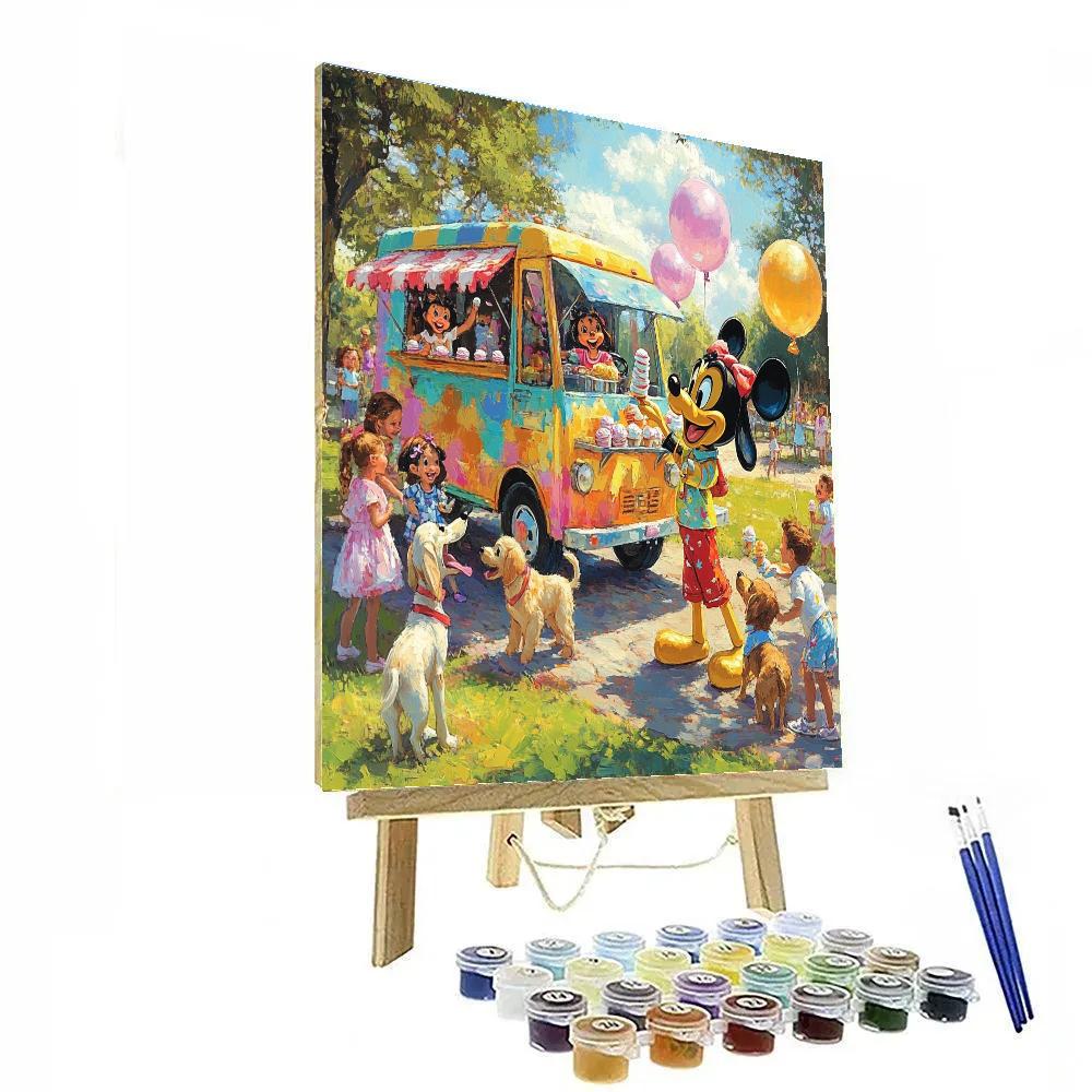 Goofy’s Ice Cream Truck Adventure - Disney Inspired DIY paint by numbers