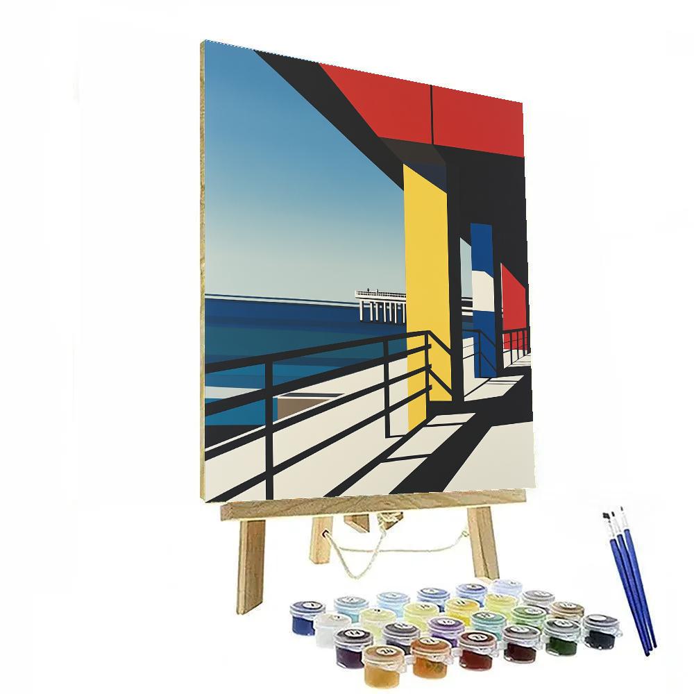 Piet Mondrian Inspired Pier And Horizon Numbered painting kits