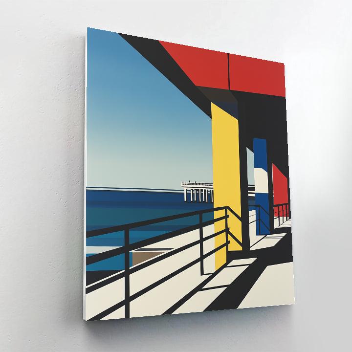 Piet Mondrian Inspired Pier And Horizon Numbered painting kits