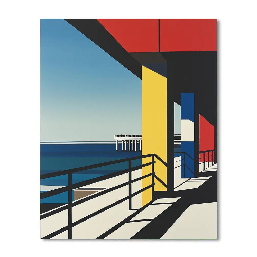 Piet Mondrian Inspired Pier And Horizon Numbered painting kits