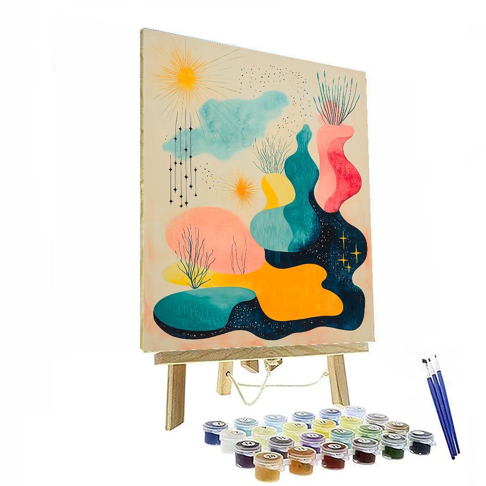 Joan Miro Inspired Garden Of Sparks paint by number