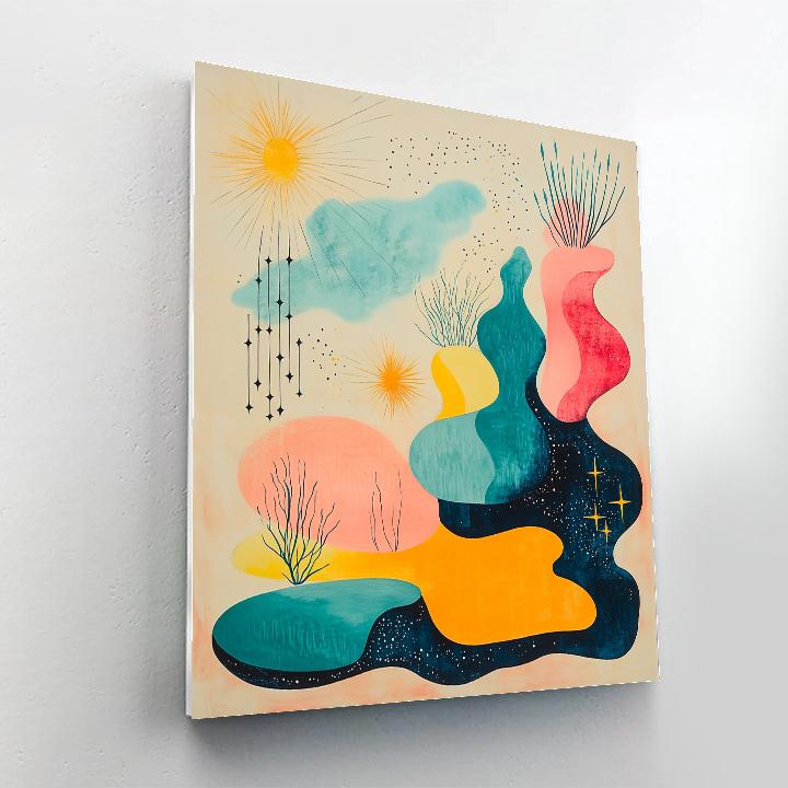 Joan Miro Inspired Garden Of Sparks paint by number