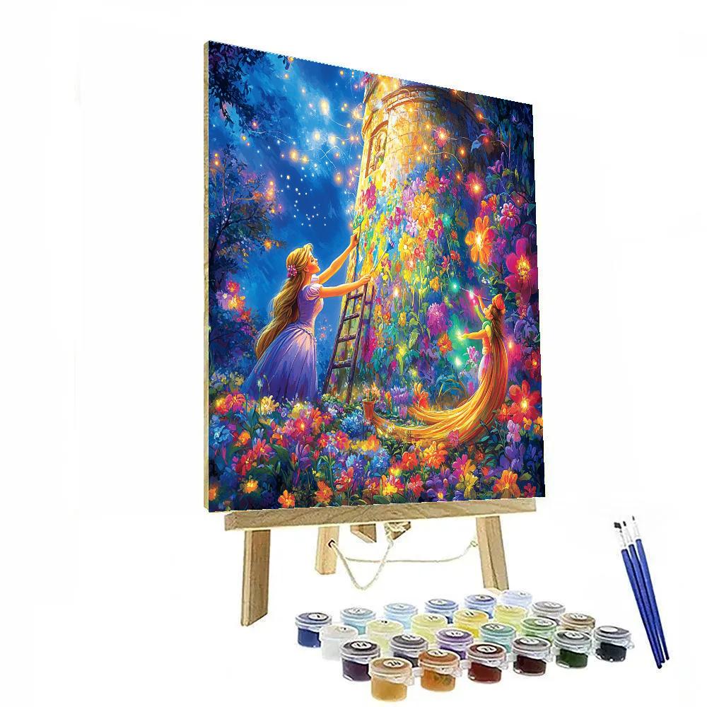 Rapunzel And Pascal’s Colorful Canvas - Disney Inspired Paint by numbers art