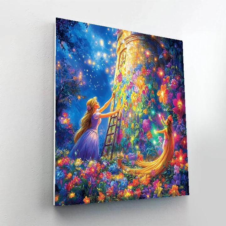 Rapunzel And Pascal’s Colorful Canvas - Disney Inspired Paint by numbers art