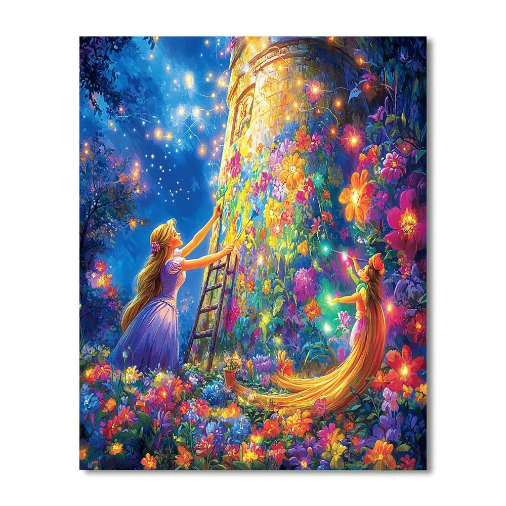 Rapunzel And Pascal’s Colorful Canvas - Disney Inspired Paint by numbers art