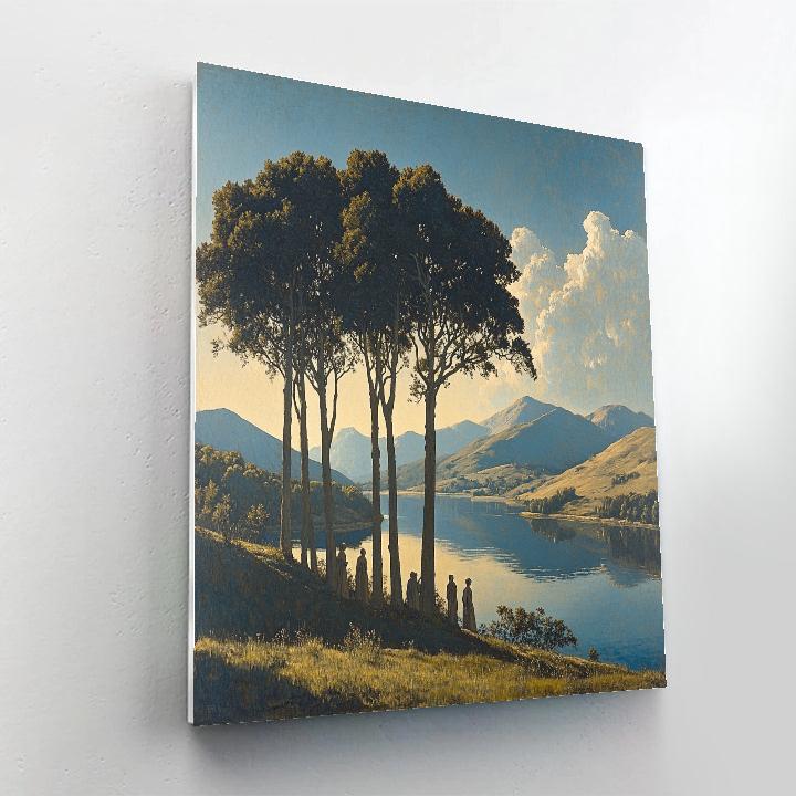 Nicolas Poussin Inspired Myth At The River paint by color