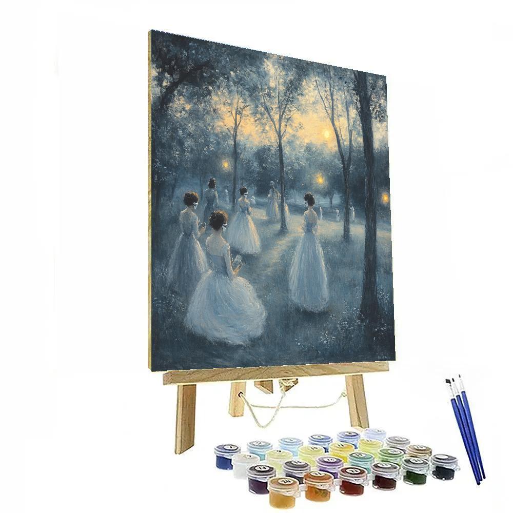 Antoine Watteau Inspired Garden Masquerade paint by numbers