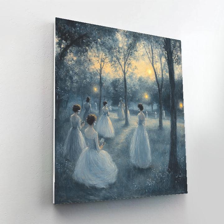 Antoine Watteau Inspired Garden Masquerade paint by numbers