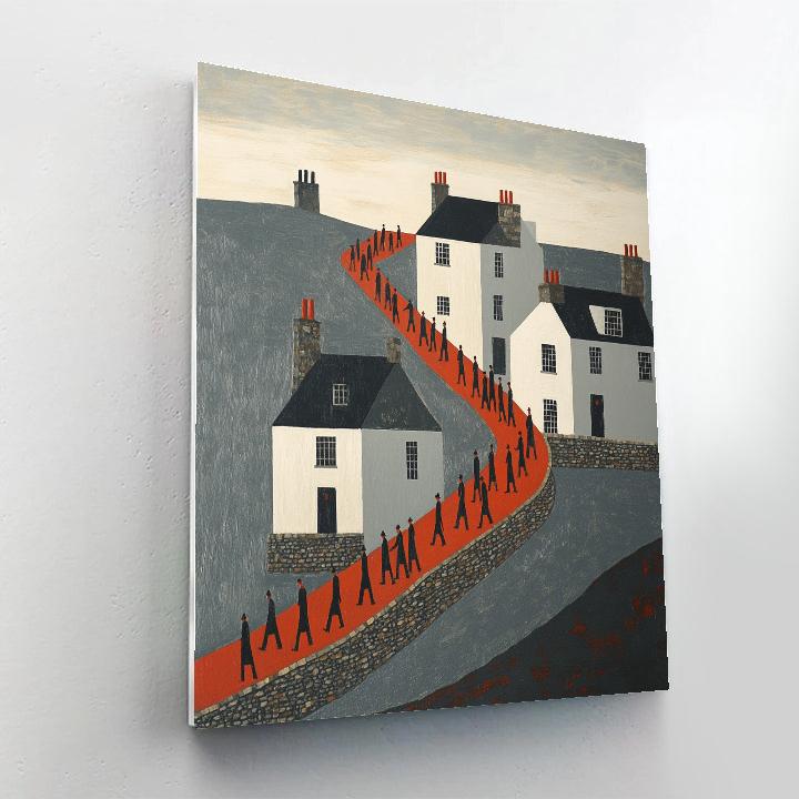 L S Lowry Inspired Evening Shift Painting by numbers kit