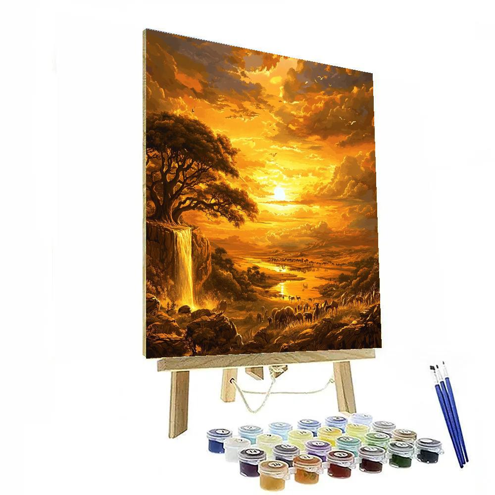 Mufasa’s Sunset Reflections - Disney Inspired Paint by numbers kits