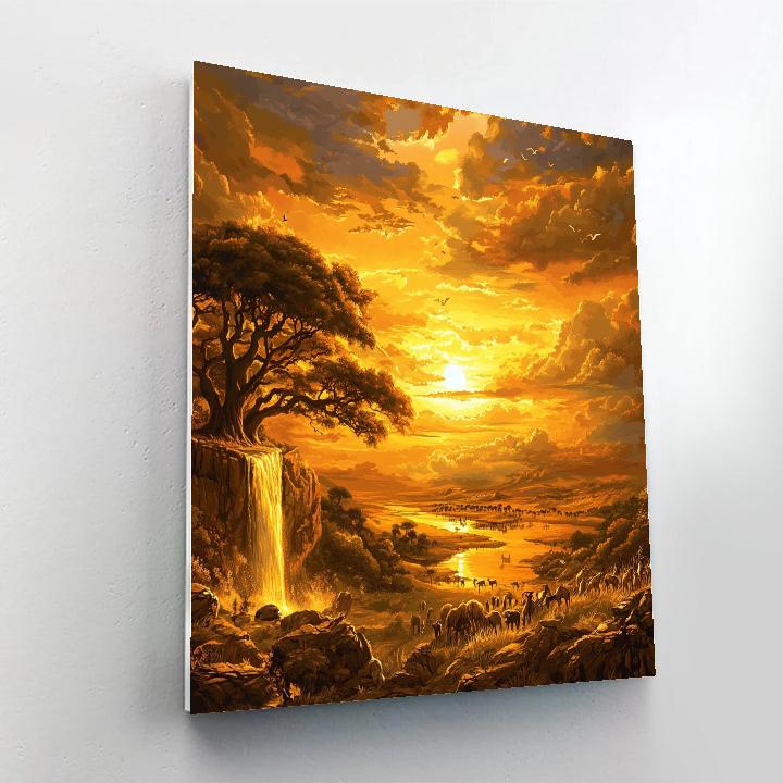 Mufasa’s Sunset Reflections - Disney Inspired Paint by numbers kits