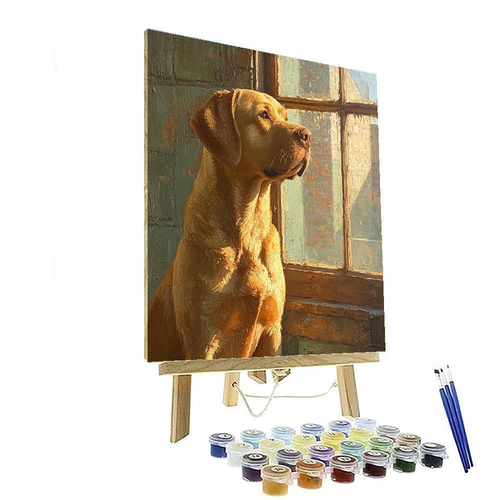 Lucian Freud Inspired Portrait With Dog paint by numbers