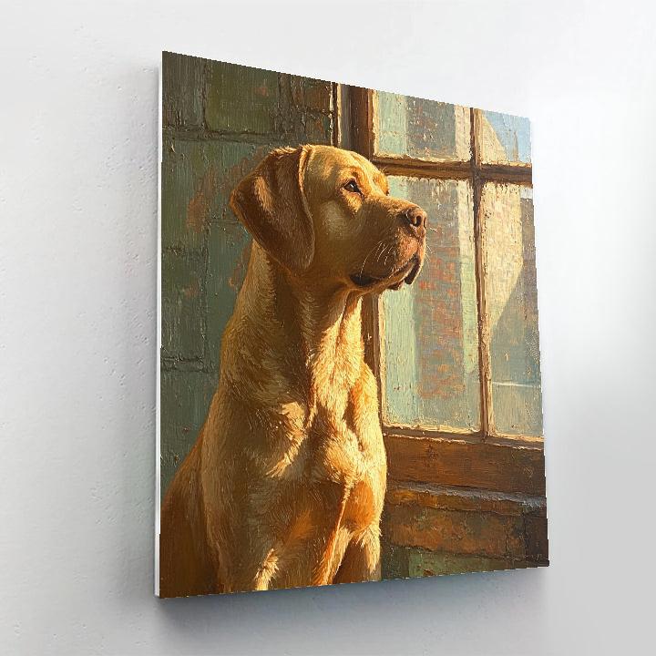 Lucian Freud Inspired Portrait With Dog paint by numbers