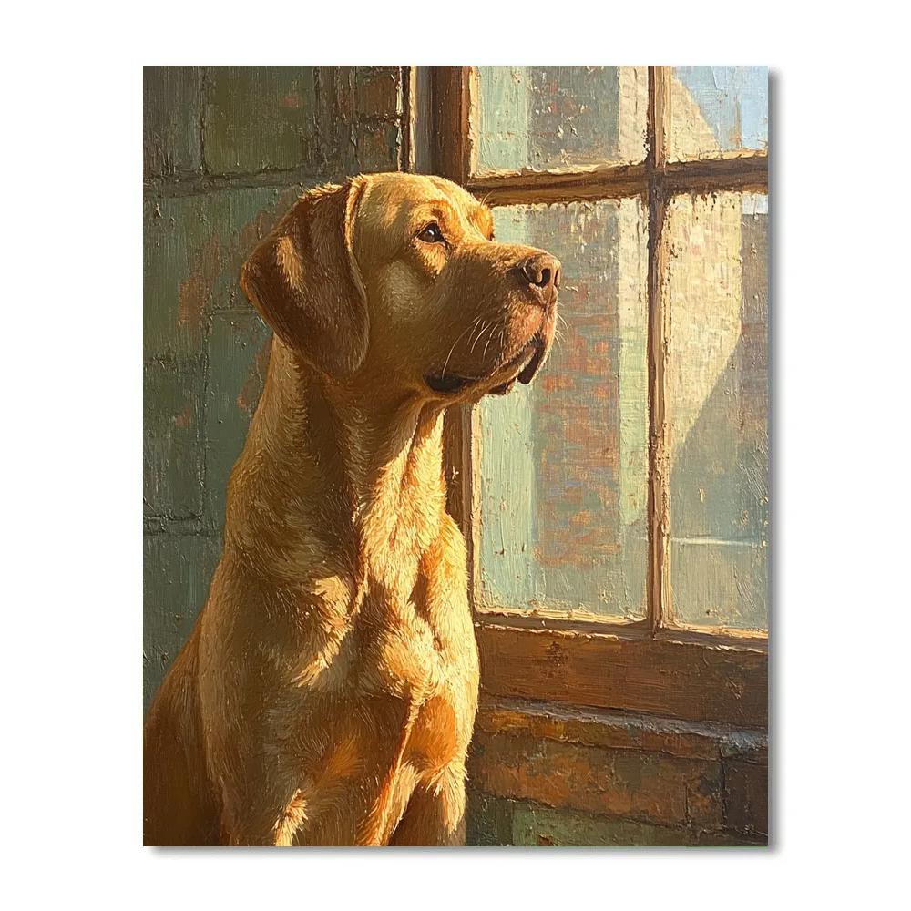 Lucian Freud Inspired Portrait With Dog paint by numbers