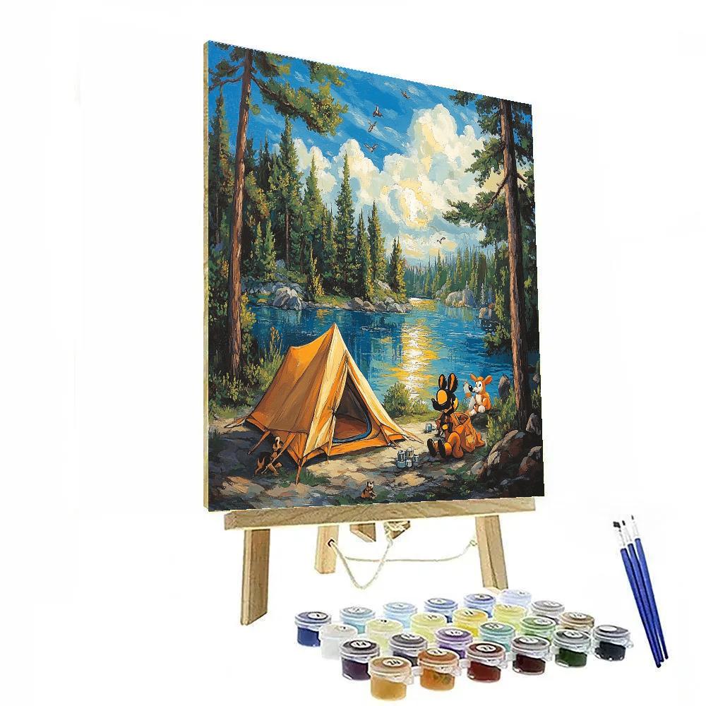 Goofy’s Camping Trip - Disney Inspired Number painting