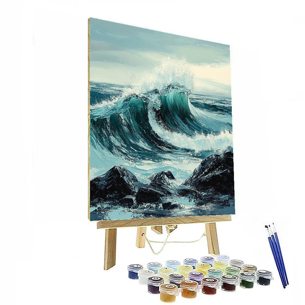 Gustave Courbet Inspired Winter Coast Breaker Numbered painting kits