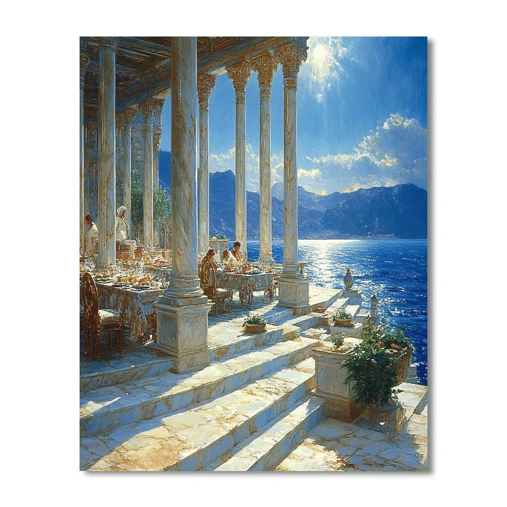 Alma Tadema Inspired Marble Banquet Hall Number painting