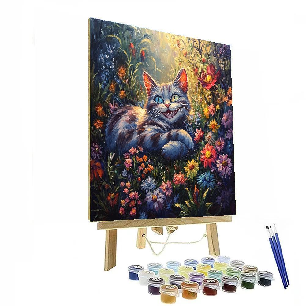 Cheshire Cat’s Mischievous Fun - Disney Inspired paint by color
