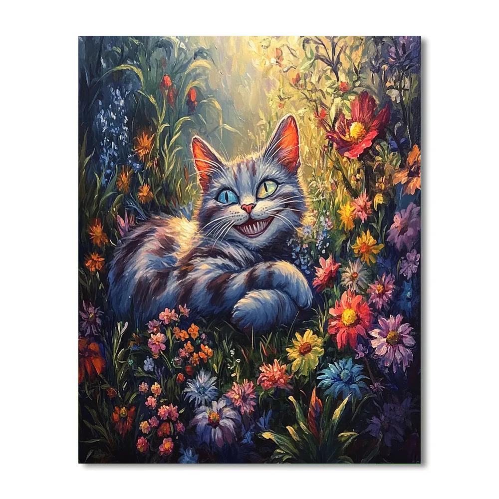 Cheshire Cat’s Mischievous Fun - Disney Inspired paint by color
