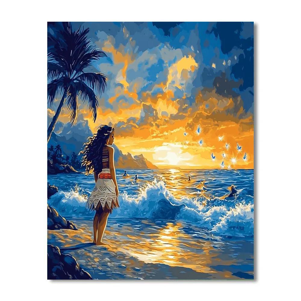Moana And The Ocean Spirits - Disney Inspired Paint by numbers kits