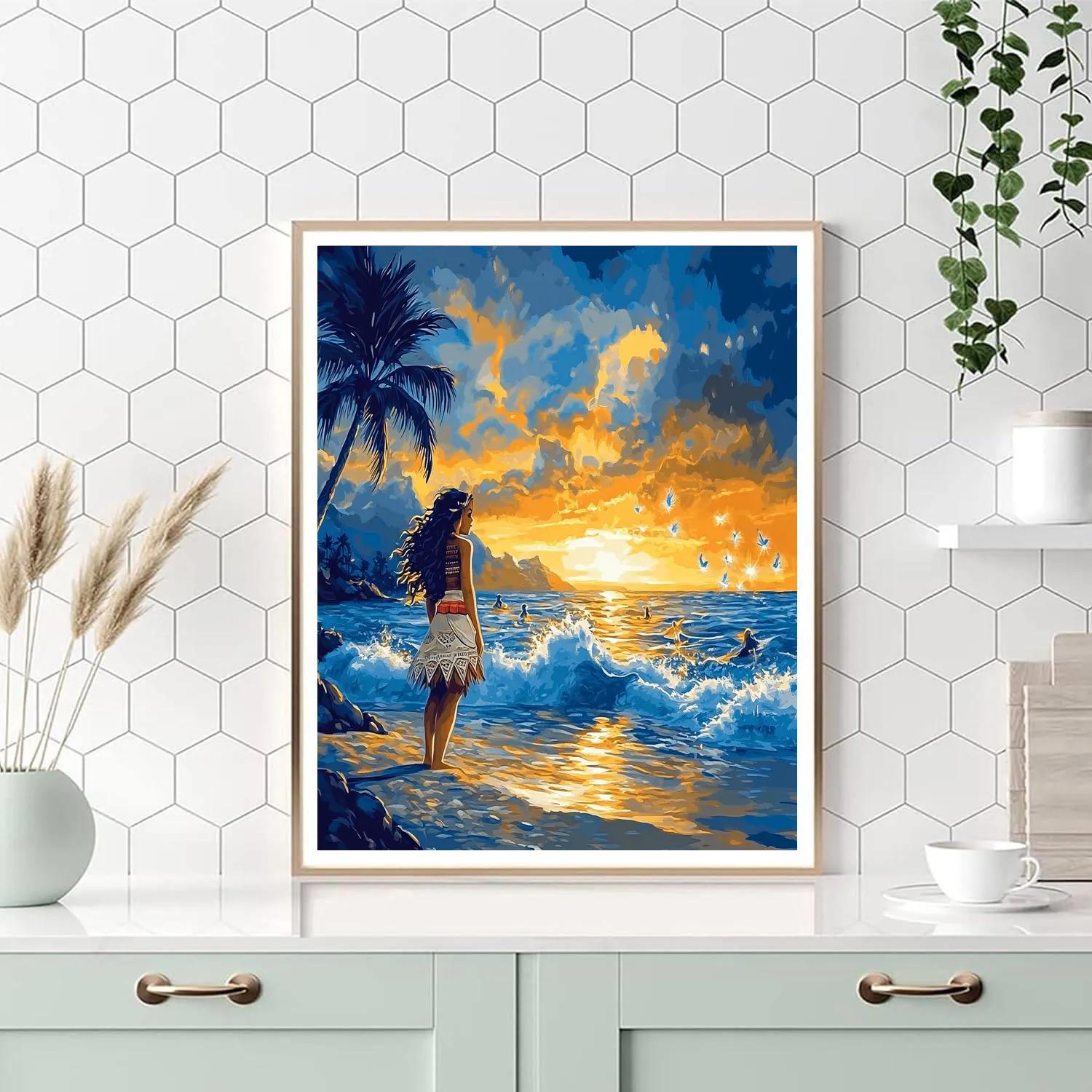 Moana And The Ocean Spirits - Disney Inspired Paint by numbers kits