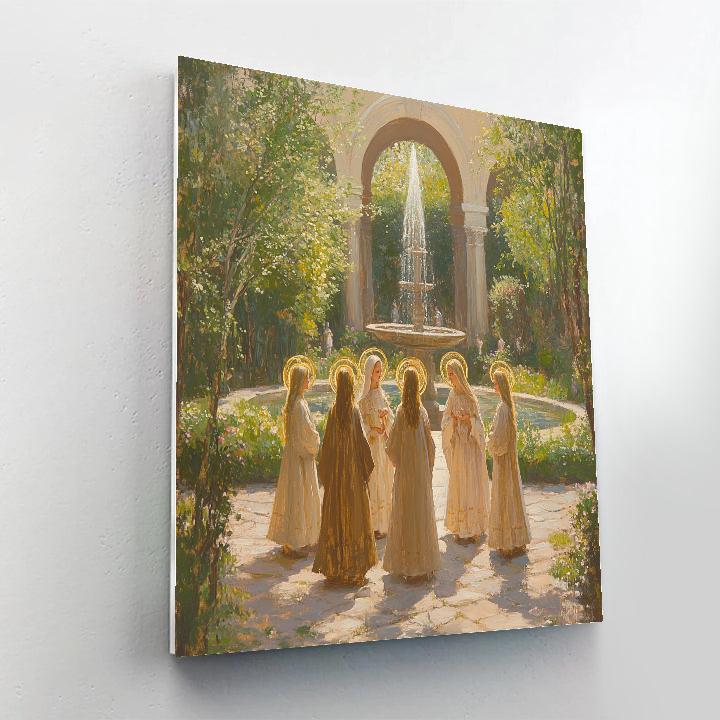 Raphael Inspired Harmony Of Friends Paint by numbers art