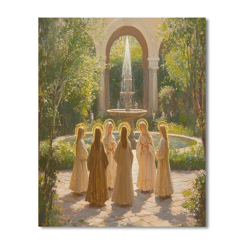 Raphael Inspired Harmony Of Friends Paint by numbers art